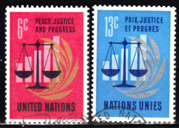 Nations Unies New York  206 à 207 ° - Oblitérés