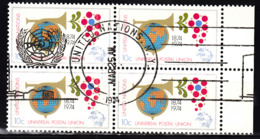 Nations Unies New York  239 ° En Bloc De 4 - Used Stamps