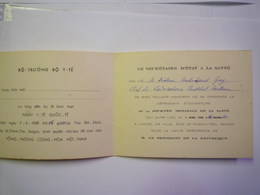 2020 -  5813  SAÏGON  1958  :  INVITATION 3 Volets Du Secrétaire D'Etat à La Santé  (Journée Mondiale De La Santé)   XXX - Non Classés