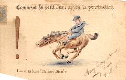 Sport.   Hippisme :      Dessin Humoristique . Petit Jean  Et La Ponctuation    (voir Scan) - Ippica