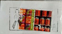 128. HONG KONG ,CHINA 2002 USED STAMP ON PAPER SPECIAL PICTORIAL (AIDS) CANCELLATION - Oblitérés