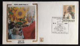 Belgium, Uncirculated FDC, « POPE John Paul II», « Visit To Belgium », « BRUXELLES », 1985 - 1981-1990