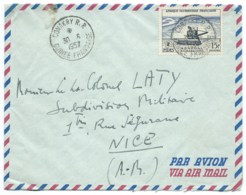 ENVELOPPE / CONAKRY GUINEE FRANCAISE POUR NICE / 1957 - Covers & Documents