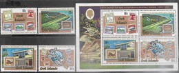 Cook Islands  1974  Sc#408-11a  UPU  Set & Souv Sheet MNH   2016 Scott Value $4.10 - Cook Islands