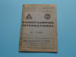 CARNET-CAMPING International - N° 719636 ( Bure 1928 Bruxelles > Royal Automobile Club De Belgique 1961 ) Voir Photo ! - Camping