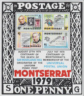 MONTSERRAT 1979 Rowland Hill UPU SPECIMEN Sheetlet  Stamps On Stamps - Rowland Hill