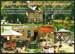 D6564 - TOP Greiz Gasthaus Gaststätte Zur Landesgrenze - Werbekarte - Greiz