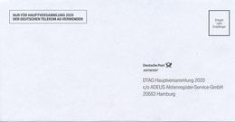 BRD / Bund Hamburg DP Antwort DTAG Hauptversammlung 2020 Telekom - Briefe U. Dokumente
