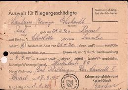 ! 7.3.1945 Ausweis Für Fliegergeschädigte, Kassel - Cartas & Documentos