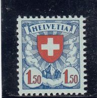 Suisse - Année 1933/34 - Type écusson - N°YT 210a** - Papier Gaufré (grillé) - Nuovi