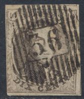 Médaillon - N°10A (3 Marges; Bord Inférieur Gauche Touché) Obl D36 "Anthée" - 1858-1862 Médaillons (9/12)