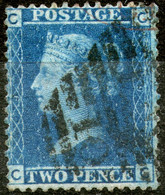 Great Britain,QV,Four Letters C-C,two Pence Blue,SG45,plate:9,cancell,as Scan - Usados