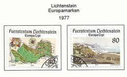 Liechtenstein  1977   Mi.Nr. 667 / 668 , EUROPA CEPT Landschaften / Countryside - Gestempelt / Fine Used / (o) - 1977