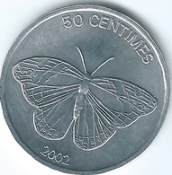 Congo - 50 Centimes - 2002 - Butterfly - KM80 - Congo (Democratic Republic 1998)