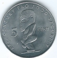 Cook Islands - 2000 - Elizabeth II - 5 Cents - 21st Century Food Security - FAO - KM369 - Cookinseln