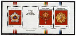 Latvia 2008 .  State Awards (J/w Est,Lit). S/S Of 3v X 31.   Michel # BL 24 - Lettonia