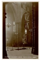 Ref 1369 - Raphael Tuck Real Photo Postcard - Unknown Soldier's Grave Westminster Abbey - Westminster Abbey