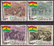 GHANA 1968 SG 497-500 Compl.set Used Second Anniv Of February Revolution - Ghana (1957-...)