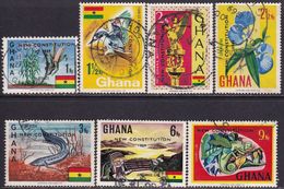 GHANA 1969 SG 541//549 Part Set Used 7 Stamps Of 15 Optd NEW CONSTITUTION 1969 CV £27 - Ghana (1957-...)