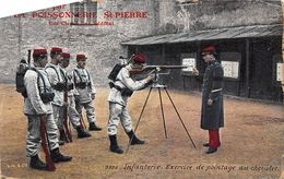 Thème Sport Tir  :      Militaria    Exercice  De Pointage Au Chevalet    (voir Scan) - Shooting (Weapons)