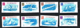 ROMANIA - SG 2918.2925  - 1962 BOATING & SAILING (COMPLET SET OF 8)    - MINT** - Unused Stamps