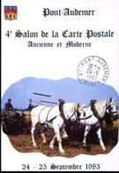 27 - Pont Audemer : 4éme Salon De La Carte Postale - 24 - 25 Septembre 1983 - Bourses & Salons De Collections