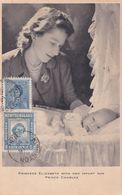 Carte Maximum CANADA  Yt 227  TERRE NEUVE Yt 230  Princess  Elisabeth Prince Charles 1950  Maximum Card - Maximumkaarten