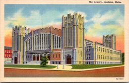 Maine Lewiston The Armory 1938 Curteich - Lewiston