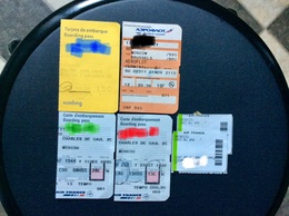 5 CARTES D’EMBARQUEMENT  *Air France *Vueling *Aeroflot - Instapkaart