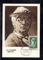 " J.B. CHARDIN " Sur Carte Maximum De 1956. N° YT 1069. Parfait état. CM - 1950-1959