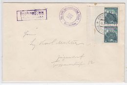 Sudetenland Brief Mit Randpaar MEF Und Landpoststempel Freiwaldau Nach Jagendorf - Sudetenland