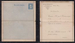 Argentina 1889 Lettercard Stationery 2c MNH Private Imprint COMPANIA METROPOLITANA DE TRAMWAYS Railway Tram - Cartas & Documentos