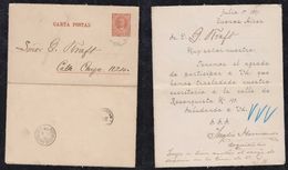 Argentina 1891 Lettercard Stationery 2c Used Private Imprint ESCRITORIO HERMANOS Buenos Aires - Briefe U. Dokumente