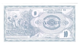 Macedonia - 10 Dinars - UNC - Macedonia Del Norte