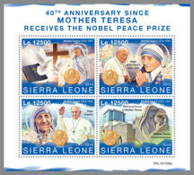 SIERRA LEONE 2019 MNH Mother Teresa Nobel Prize Winner Nobelpreis Prix Nobel M/S - OFFICIAL ISSUE - DH1951 - Mother Teresa