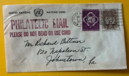 10158 - Enveloppe New-York 9.05.1954 Verso Cachet Violet United Nation Postal Aministration Verified No 3 - Lettres & Documents