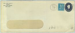 84345 - USA - POSTAL HISTORY - PERFIN Stamp On POSTAL STATIONERY COVER  1954 - 1941-60