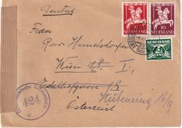 PAYS-BAS 1946 LETTRE CENSUREE DE AMSTERDAM POUR WIEN - Lettres & Documents