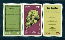 1968 Karl Marx, German Philosopher, Der Kapital/ Capital, The Manifesto, DDR, Mi. 1365, MNH - Karl Marx