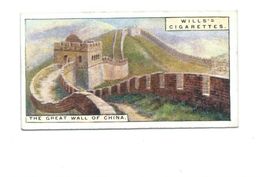 THE GREAT WALL OF CHINA Chromo Grande Muraille Didactique Au Dos 2 Scans 67 X 36 Mm TB - Wills