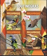 Bloc Sheet Oiseaux Passereaux  Birds  Neuf  MNH ** Mozambique Mocambique 2016 - Pájaros Cantores (Passeri)