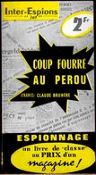 Inter-Espions " Jet " N° 72 - Coup Fourré Au Pérou - Claude Bruhère - Presses Internationales . - Altri & Non Classificati