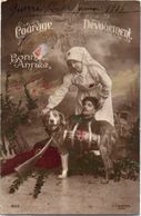 Militaire - Croix Rouge - 1918 Guerre Terrible - Courage - Bonne Année - Chien Fusil - Rotes Kreuz