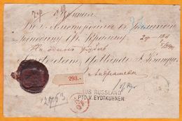 1872 - AUS RUSSLAND PTO V. EYDTKUHNEN (Чернышевское - Eydtkau) To Amsterdam, Holland - Passage Mark - Storia Postale