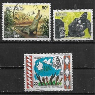 1982-6 Rwanda Fauna Cocodrilo-gorila-independencia Palomas 3v. - Used Stamps