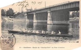 Thème Sport Nautique:   :  Aviron   8 Avec Barreur Equipe Du Rowing-Club   Asnières 92       (voir Scan) - Rudersport