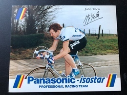 John Talen - Panasonic 1988 - Carte / Card - Cyclists - Cyclisme - Ciclismo -wielrennen - Cycling