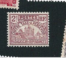 N° 8 Chiffre Taxe Timbre Madagascar  DÉPENDANCE  (1908)  Neuf - Impuestos