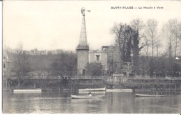 BUTRY-PLAGE  - LE MOULIN A VENT   CARTE ANIMEE  1916 - Butry