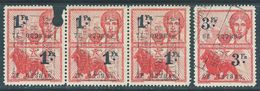 BELGIO BELGIUM BELGIE BELGIQUE,Revenue Stamps Tax - 1.Fr In Blocks And 3.Fr Used - Stamps